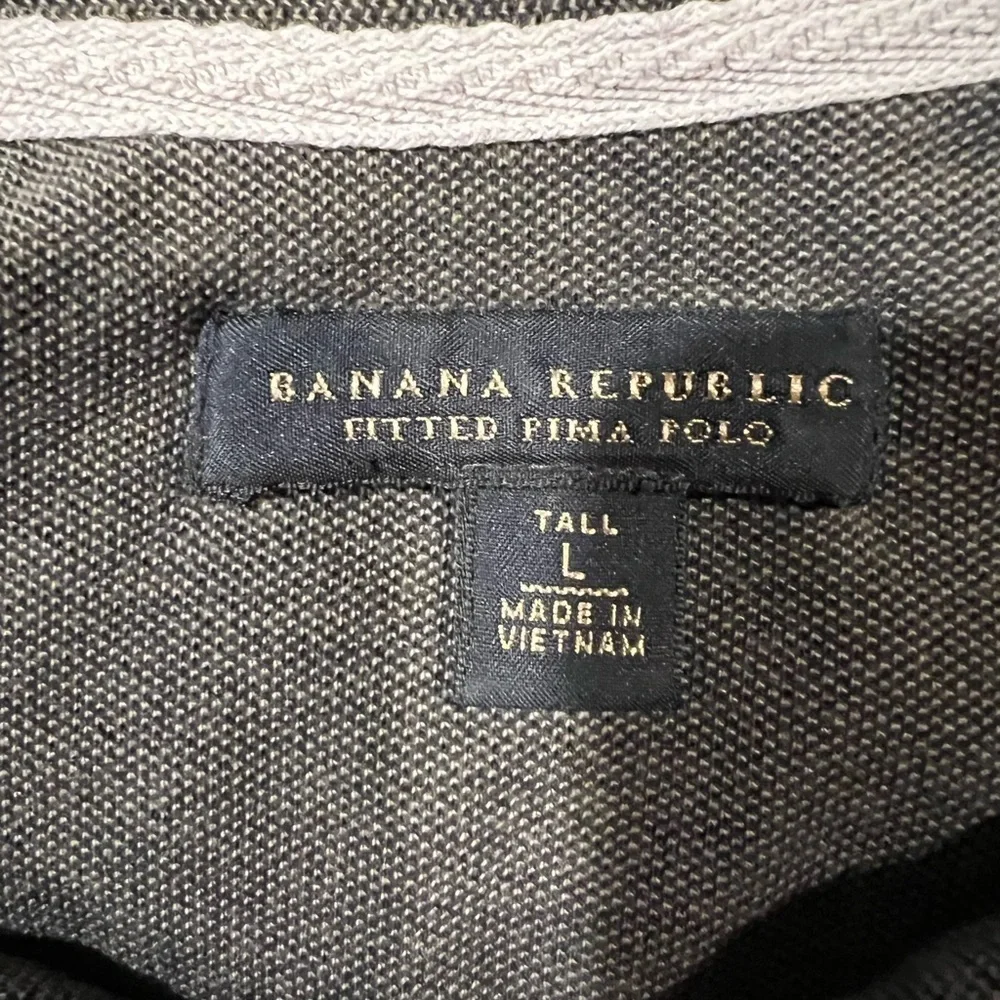Banana Republic Fitted Pima Polo Womens L Golf Activewear Cotton Casual Shirt